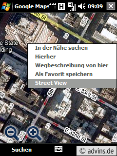 GMM Kontextmenü zu StreetView